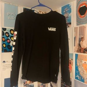 women’s vans long sleeve rose tee